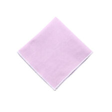 Men Shining Gold Thread Pocket Square Hemmed Edge Solid Color Hanky Handkerchief