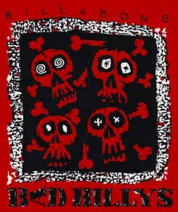 Vintage 1980’s Billabong Bad Billys Sticker Red Black & White Surfing Skating - Picture 1 of 3