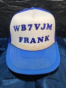 Gorra Frank vintage años 90 malla trasera espuma camionero Snapback WB7VJM - Imagen 1 de 8