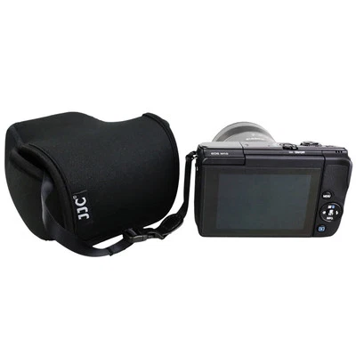 JJC Neoprene Camera Case Bag Pouch Cover For Canon EOS M2 M3 M10+18-55mm 15-45mm - Image 1 of 4