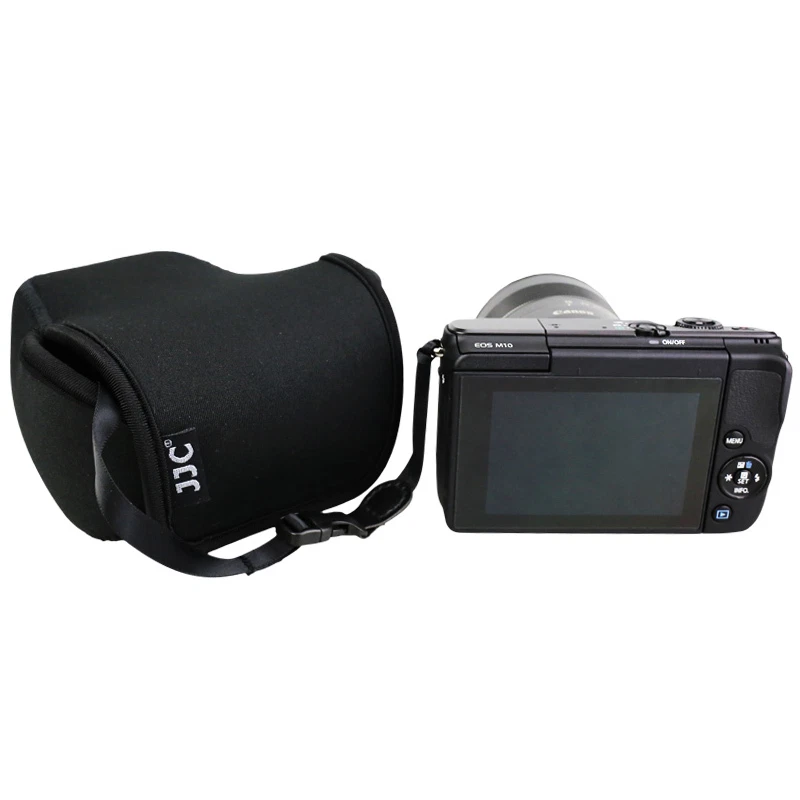 JJC Neoprene Camera Case Bag Pouch Cover For Canon EOS M2 M3 M10+18-55mm 15-45mm - Image 1 of 4
