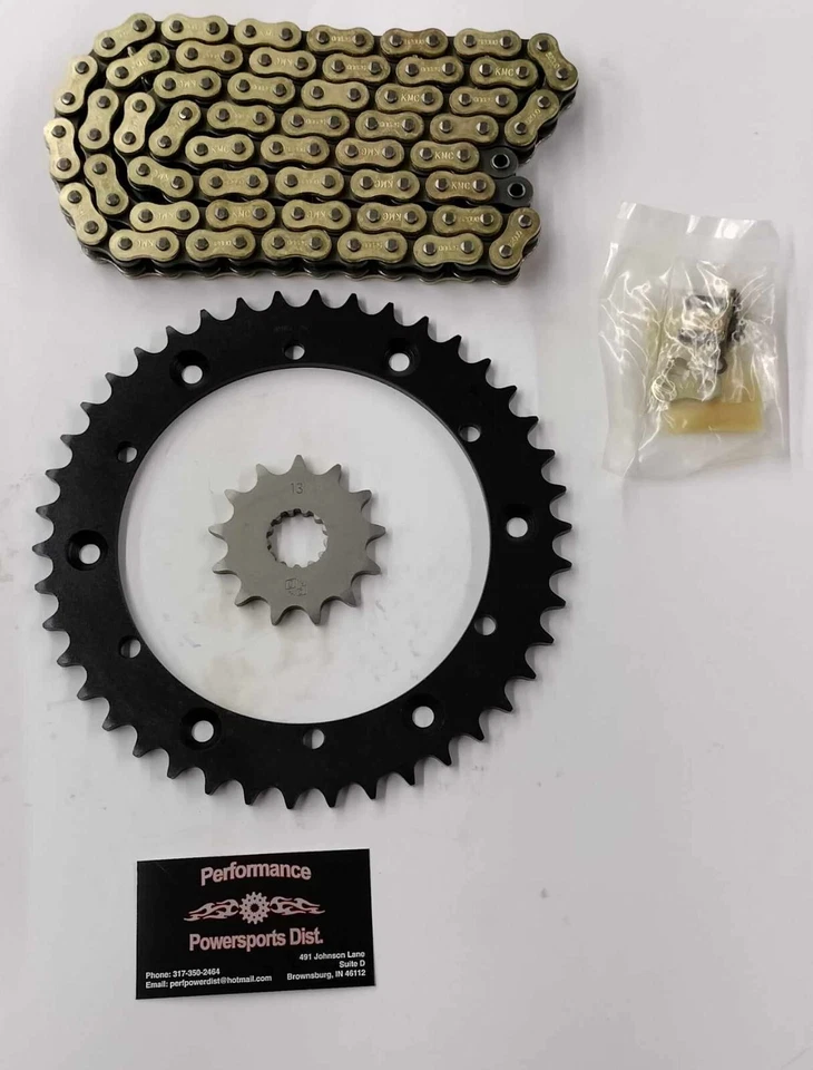 01-05 JUEGO PIÑÓN YAMAHA RAPTOR 660 13/42 Y KIT CADENA JUNTA TÓRICA DORADA Foto 1 de 1