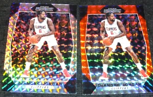 (2) 2017-18 Panini Prizm Mosaic DEANDRE JORDAN #24 ORANGE +SILVER REFRACTOR LOT - Picture 1 of 1