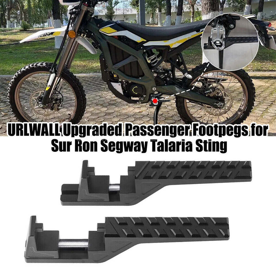 URLWALL For Sur-Ron Light Bee Pedals Black Aluminum Surron Electric -Dirt Bike - Image 1 of 4