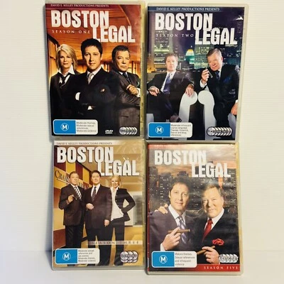 Boston Legal Seasons 1 2 3 5 DVD TV Series PAL 4  William Shatner Free Post - image 1 of 4