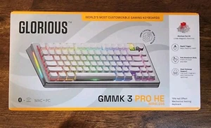 Glorious GMMK 3 PRO HE 75% Gaming Keyboard - Silver, Hall-Effect Switch New - Picture 1 of 2