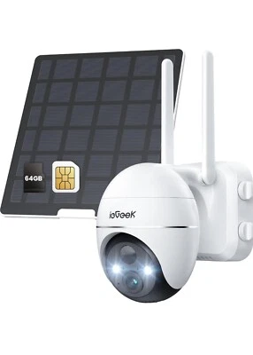 ieGeek Security Camera Outdoor, 2K Wireless WiFi 360°PTZ Camera, Solar Battery - Image 1 of 4