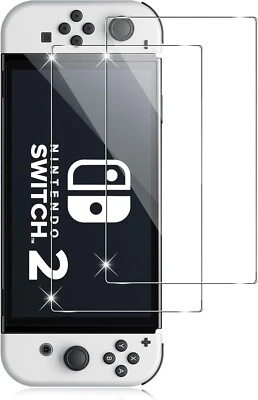 LONFEID 2x 9H Panzerfolie Glas für Nintendo Switch 2 (2025) 8 Zoll Anti-Kratzer HD Klar