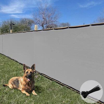 E&K Gray Privacy Screen Fence Windscreen Heavy Duty Fencing Mesh Shade Net Cover