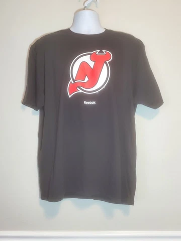 New Jersey Devils Reebok NHL Cotton Tee Shirt Size S Cover