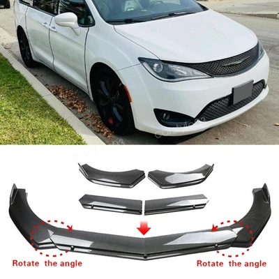 Carbon Fiber Style Front Bumper Lower Lip Spoiler Splitter For Chrysler Pacifica Foto 1 de 4