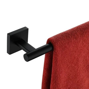 20 Inch Matte Black Towel Bar, B4005BK-L20, Stainless Steel, Wall Mount, Bath - Picture 1 of 9