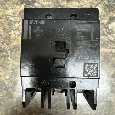 NUEVO INTERRUPTOR DE CIRCUITO EXCEDENTE EATON GHB3020 3 polos 20 amperios - Imagen 1 de 3