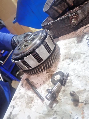 Cesta de embrague/cubo/placa de presión para Suzuki TS 185 1975 piezas de embrague Foto 1 de 4