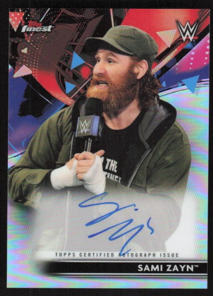 2021 Topps Finest WWE Superstar Autographs #RA-SZ Sami Zayn - Image 1 of 2