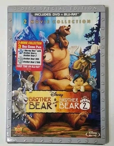 Brother Bear 1 & 2 [ Blu-Ray, DVD ] 3-Disc Pack, 2013 NEW, SEALED  - Picture 1 of 4
