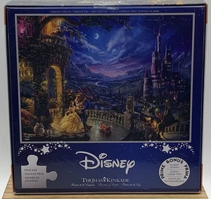 Disney Thomas Kinkade Castillo de La Bella y la Bestia Luz de Luna 300 Piezas NUEVO - Imagen 1 de 15