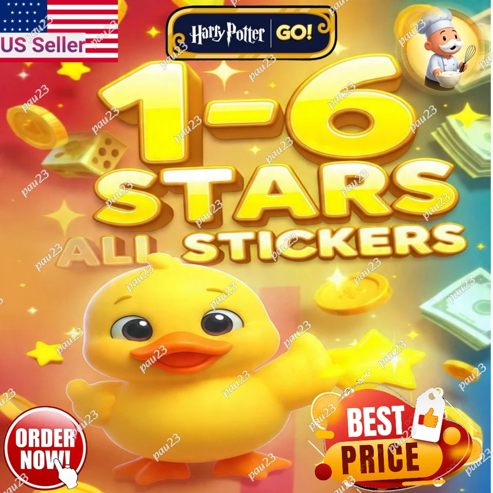 Monopoly Stickers Go 1-6 Star ⭐ Stickers ! Fast 🚀 & Cheap | ⚡Harry Potter ⚡