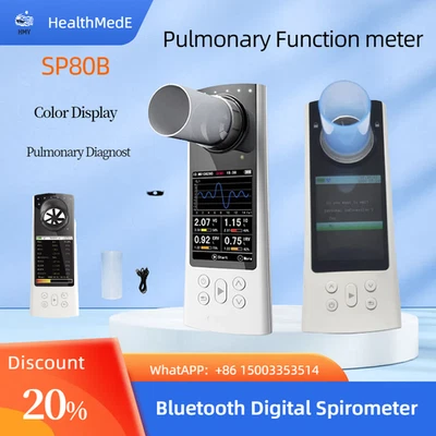 Портативный спирометр SP80B с поддержкой Bluetooth, тестер емкости легких с данными - Изображение 1 из 4