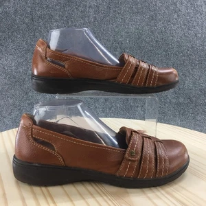 Clarks Zapatos Mujer 10 M Carleigh Eliza Mocasines Marrón Sin Cordones Punta Redonda Cómodos - Imagen 1 de 16