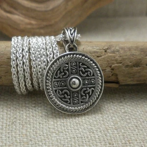 Wikinger Schild Kreuz Anhänger in Sterling Silber Heartline von Keith Jack Geschenkbox - Bild 1 von 13