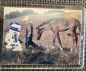 Star Wars R2D2 Parody Art Keychain Original Art Print Retro 70s 80s Droid - Picture 1 of 3