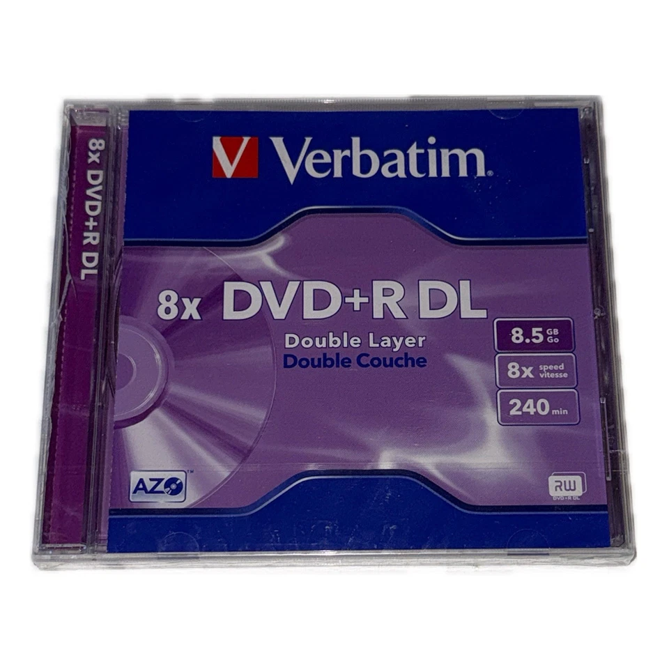 Neu: Verbatim Double Layer DVD+R Rohling 8,5 GB 240 Min. DVD + R 1 Stück disc - Bild 1 von 4