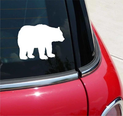 BEAR DECAL STICKER GRIZZLY BLACK POLAR FUNNY OUTDOORS CAR TRUCK HIKE - Image 1 of 3