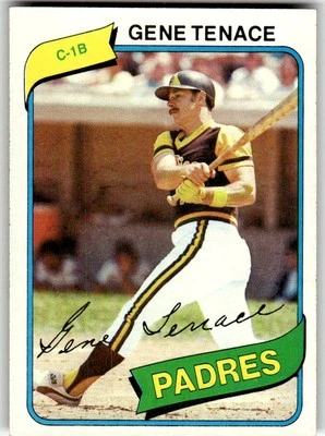 1980 Topps #704 Gene Tenace San Diego Padres Baseball - Image 1 of 2