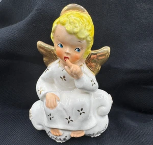 VTG 1956 Yona Originals "Speak No Evil" Angel Figurine-Japan-Signed/Sticker-EUC - Picture 1 of 8