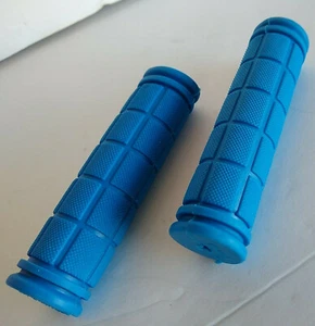 Blue Rubber Bike Handlebar Grips Tricycle Bicycle Replacement - Picture 1 of 5