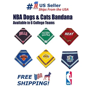 Pets First NBA Bandana for Dogs & Cats Stylish & Comfortable Dog Bandana - Picture 1 of 10