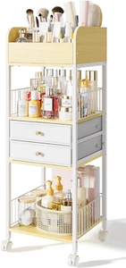 Makeup Organizer Cart with Drawers, Rolling Bathroom Organizers and Storage- Ver - Picture 1 of 12