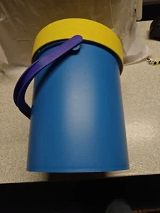 Vintage 90’s CABOODLES Blue Yellow SHOWER CADDY Storage Bucket! - Picture 1 of 5