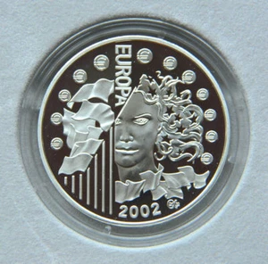EURO-Silber-Gedenkmünze der EURO-Länder, Frankreich 2002, 1,5 Euro, PP - Bild 1 von 3