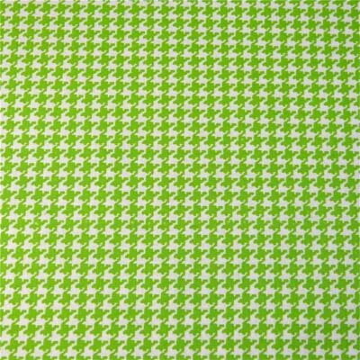 A Happy Houndstooth Print, Lima Bean Green & White, Cotton, Per 1/2 Yd Foto 1 de 4