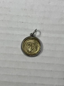 Waxing Poetic Sterling Silver Scroll Wax Seal Letter V Initial Charm Pendant 925 - Picture 1 of 4