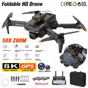 5G 8K GPS Drone with HD Camera Drones WiFi FPV Foldable RC Quadcopter 3Battery - Picture 1 of 12