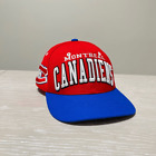 Casquette chapeau Montréal Canadiens Snap Back laine zéphyre acrylique grand logo patch latéral
