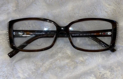 Tru Trussardi TR12704 Caparazón de Tortuga 54/14/135 BISAGRAS FLEXIBLES 1568 Diseñador Nuevo Foto 1 de 4