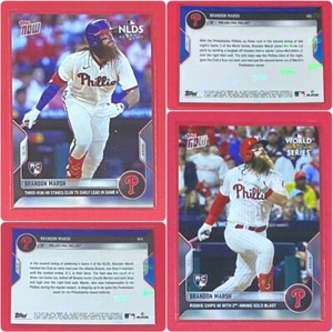 (2) 2022 MLB Topps Now Brandon Marsh ROOKIE CARDS SP Phillies #1078 & #1143 RC🔥