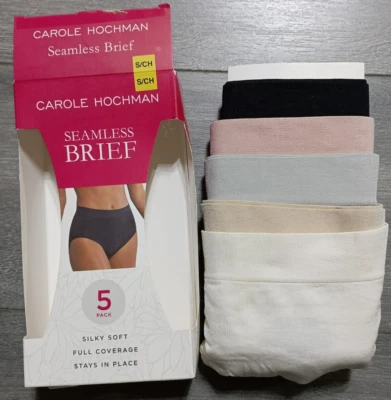 Calzoncillos sin costuras Carole Hochman ropa interior adulta mujer pequeña *PAQUETE DE 5* Foto 1 de 2