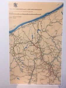 Mapa antiguo del sistema P&LE docenas de ciudades, ferrocarriles abandonados nueva Alexandria Delmont+ - Imagen 1 de 4
