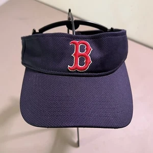 Boston Red Sox Visor Hat Cap Strap Back Blue One Size Adjustable OC Sports Brand - Picture 1 of 3