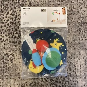 IKEA Baby Mobile Klappa Nursery Crib Design Malin Unnborn Moon Stars Rocket NIP - Picture 1 of 16