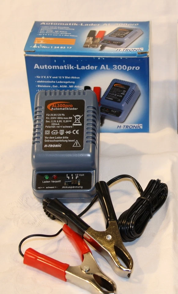 Ladegerät 6 Volt f. Oldtimer, VW, DKW, Zündapp, NSU, BMW, Triumph, Herkules  neu - Bild 1 von 1