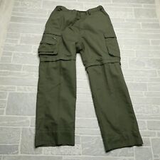 Boy Scout Uniform Pants ADULT 34 Official Convertible CANVAS Green Cargo