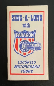 Vintage Sing-A-Long with Paragon Motorcoach Tours Song Booklet 1970 - Picture 1 of 3