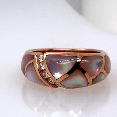 Kabana Mother of Pearl Diamond 14K Rose Gold Ring DG7076678 - Image 1 of 4