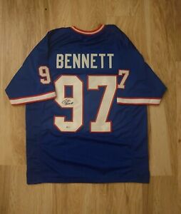🦬 Buffalo Bills 🦬 #97 Cornelius Bennett Signed Custom Jersey XL Beckett COA